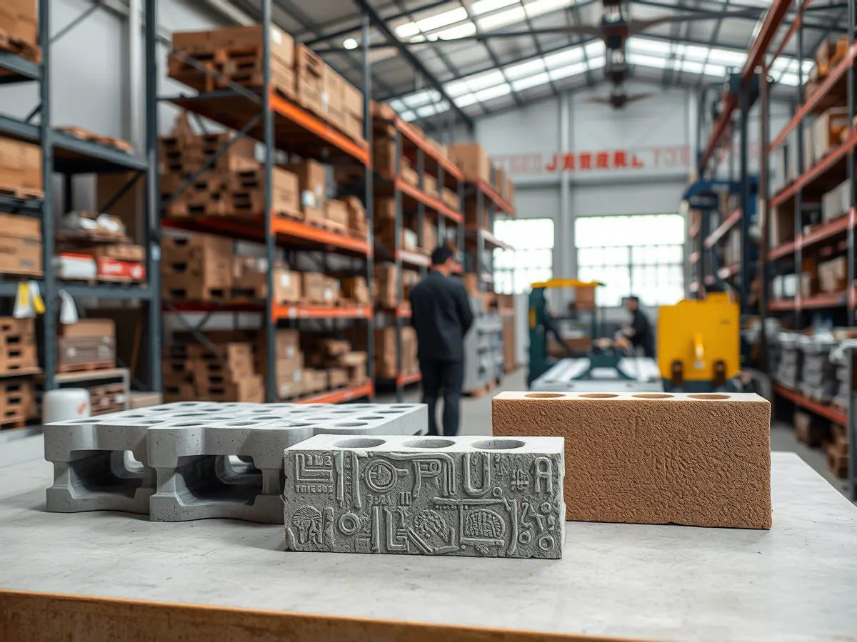 新建砖厂全套模具采购方案：精密模具与成品砖展示